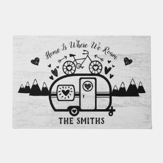 Aangepaste Rustische Camping Trailer Rv Lifestyle Deurmat