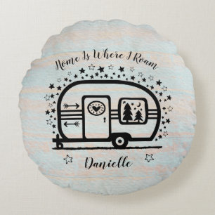 Aangepaste Rustische Camping Trailer Rv Lifestyle Rond Kussen