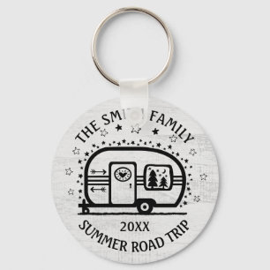 Aangepaste Rustische Camping Trailer Rv Lifestyle Sleutelhanger