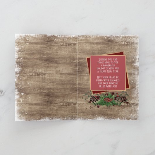 Aangepaste rustzonegroet feestdagen kaart (Binnen)