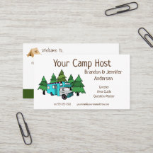 Aangepaste RV Camp Host | Visitekaartje voor kampe