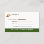 Aangepaste RV Camp Host | Visitekaartje voor kampe (Achterkant)
