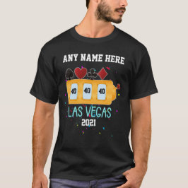 Aangepaste 's avendagskaartmachine in Las Vegas T-shirt
