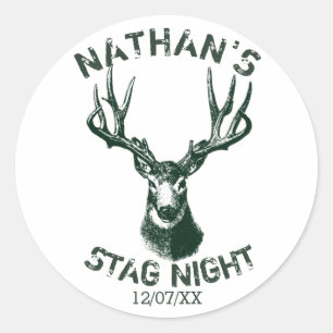 Aangepaste 's nachts Antlers Ronde Sticker