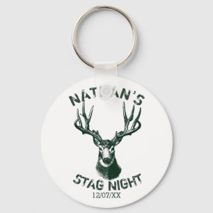 Aangepaste 's nachts Antlers Sleutelhanger