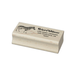 Aangepaste Safari Dier Zebra Retouradresstempel Rubberstempel