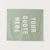 Aangepaste Sage Banner Gepersonaliseerd Uw Quote W Wandkleed (Voorkant (horizontaal))