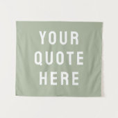 Aangepaste Sage Banner Gepersonaliseerd Uw Quote W Wandkleed (Voorkant (horizontaal))