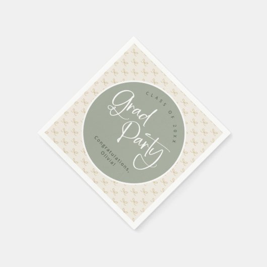 Aangepaste Sage Gold Class van 2025 Afstudeerder P Servet (Hoek)