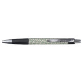 Aangepaste Sage Green 70s Retro Leaf Patroon Monog Pen (Achterkant)