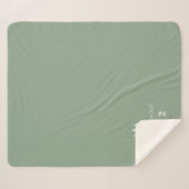 Aangepaste Sage Home Sweet Home postcode Sherpa Deken (Voorkant (horizontaal))