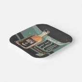 Aangepaste Sailor Rum Liquor Bottle Retro-teken Papieren Bordje (Gebogen)