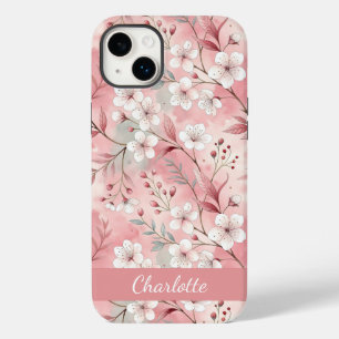 Aangepaste Sakura bloem patroon roze Case-Mate iPhone 14 Plus Hoesje