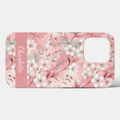 Aangepaste Sakura bloem patroon roze Case-Mate iPhone Case (Achterkant (horizontaal))