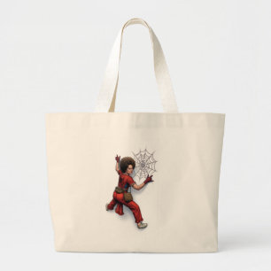 Aangepaste Sally O'Malley Spider-Man Superheld Fan Grote Tote Bag