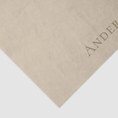 Aangepaste Salon Elegant Neut – Taupe Star Logo De Tissuepapier (Detail)