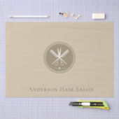 Aangepaste Salon Elegant Neut – Taupe Star Logo De Tissuepapier (Craft)