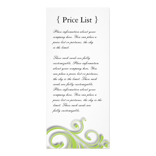 AANGEPASTE SALON & SPA RACK KAART (Achterkant)