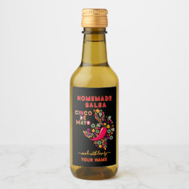 Aangepaste Salsa Labels voor Zelfgemaakte Salsa Wijn Etiket