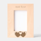 Aangepaste samengevoegde harten gegraveerd houten  (Voorkant)