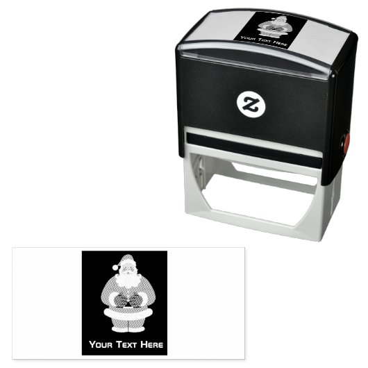 Aangepaste Santa Afbeelding tekst Zelfinking Rubbe Zelfinktende Stempel (In situ)