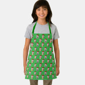 Aangepaste Santa Hat Face 3 Foto's Kerstcadeau Schort (Insitu)