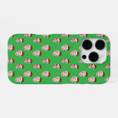 Aangepaste Santa Hat Face Christmas Gift 2 foto's iPhone Hoesje (Achterkant horizontaal)