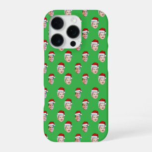 Aangepaste Santa Hat Face Christmas Gift 2 foto's iPhone 16 Pro Hoesje