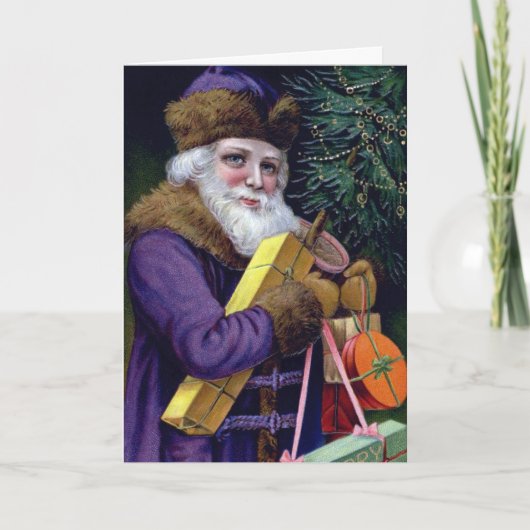 Aangepaste  Santa Photo Insert Christmas Kaart (Voorkant)