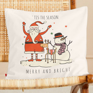 Aangepaste Santa Snowman Rendier Star Christmas Hy Kussen