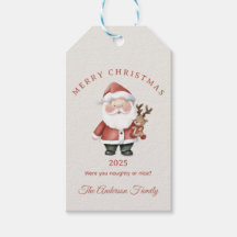 Aangepaste Santa waterverf kerstsfeer cadeau
