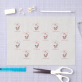 Aangepaste Santa waterverf kerstsfeer cadeau Tissuepapier (Craft)