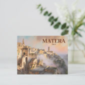 Aangepaste Sassi di Matera Italië Reis Waterverf Briefkaart (Staand voorkant)