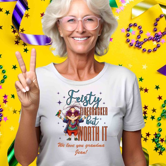 Aangepaste Sassy Oma Granny Sentiment Naam T-shirt