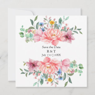 aangepaste save the date bloemkaart