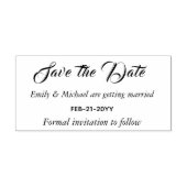Aangepaste Save the Date Huwelijksstempel Geperson Rubberstempel (Afrduk)