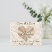 Aangepaste Save the Date Post Kaart 60ste Jubileum (Staand voorkant)