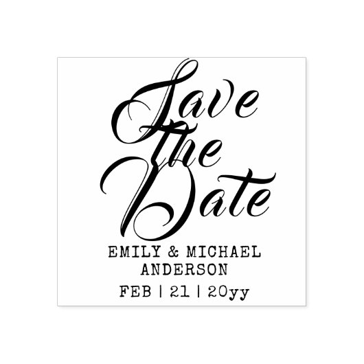 Aangepaste Save the Date Stempel Handgeschreven St (Afrduk)