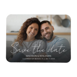 Aangepaste Save The Date Trouwfoto Verlovingsfoto Magneet