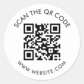 Aangepaste scan code sociale media ronde sticker (Voorkant)