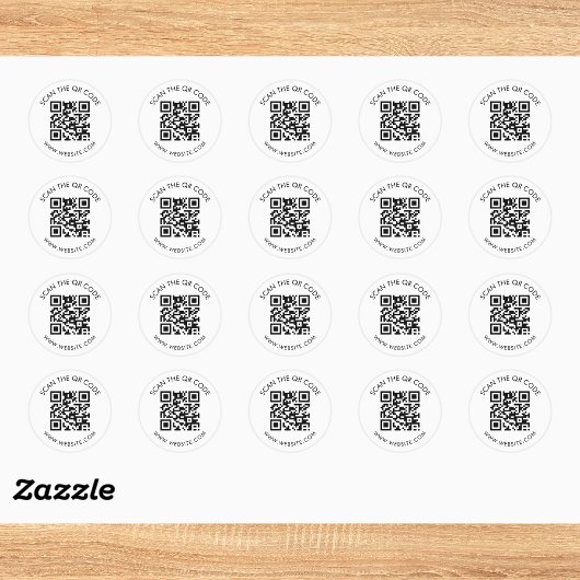 Aangepaste scan code sociale media ronde sticker