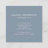 Aangepaste Scannable Professionele QR Code Marine  Vierkante Visitekaartje (Achterkant)