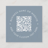 Aangepaste Scannable Professionele QR Code Marine  Vierkante Visitekaartje (Voorkant)