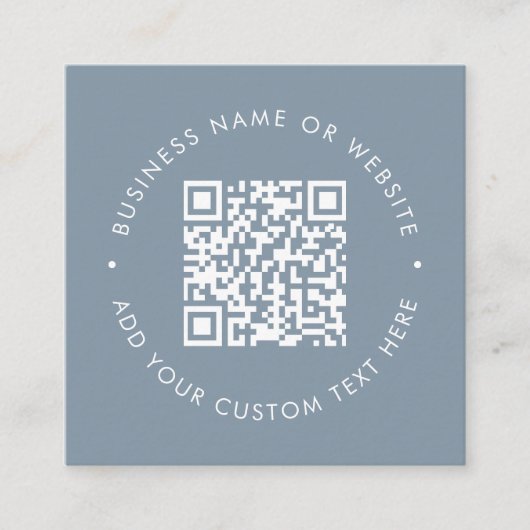 Aangepaste Scannable Professionele QR Code Marine  Vierkante Visitekaartje (Voorkant)