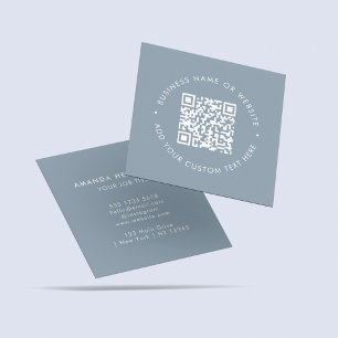 Aangepaste Scannable Professionele QR Code Marine Vierkante Visitekaartje