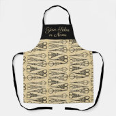 Aangepaste  schaar Haarstylist Hair Salon Schort (Voorkant)