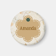 Aangepaste schattige aardse bruine rand in bloemen