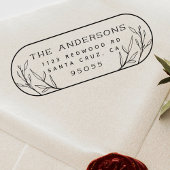 Aangepaste schattige botanische Lijst familie reto Rubberstempel