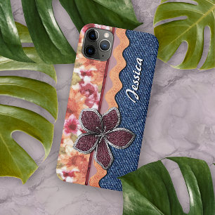Aangepaste Schattige Elegante Zomer Bloemrijke Kun iPhone 11 Pro Max Hoesje