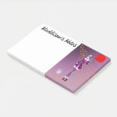 Aangepaste Schattige Hondenuitlater Herfstbladeren Post-it® Notes (Schuin)
